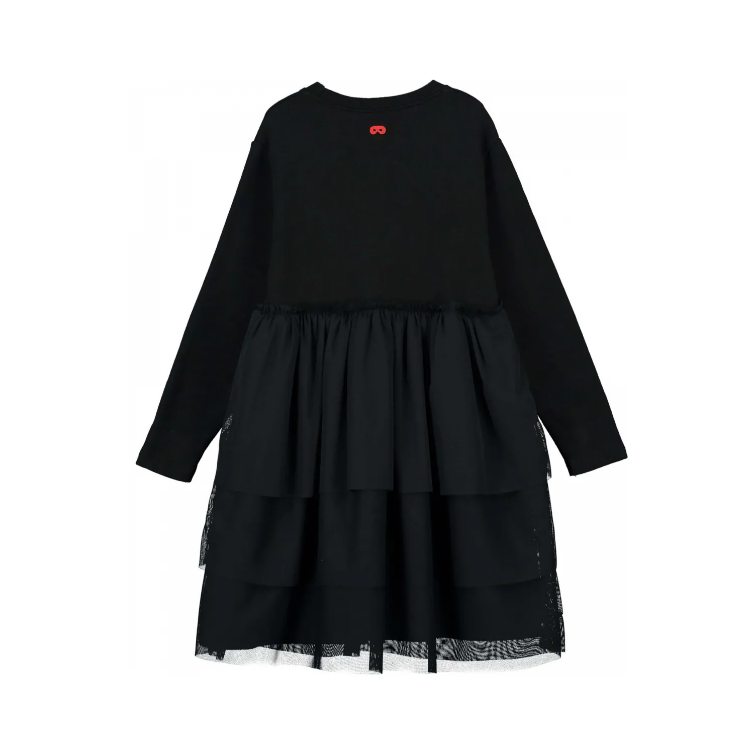 Beau Loves Overalls & Jumpsuits> Black 'Love You Love Me' Tulle Tiered Dress