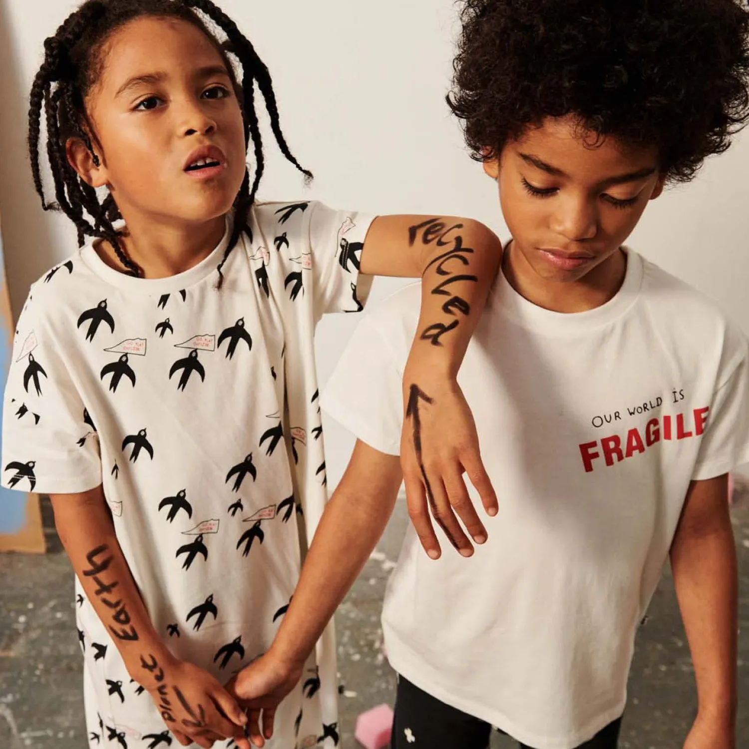 Beau Loves Long Sleeve T Shirts> Natural Our World Is Fragile T- Shirt