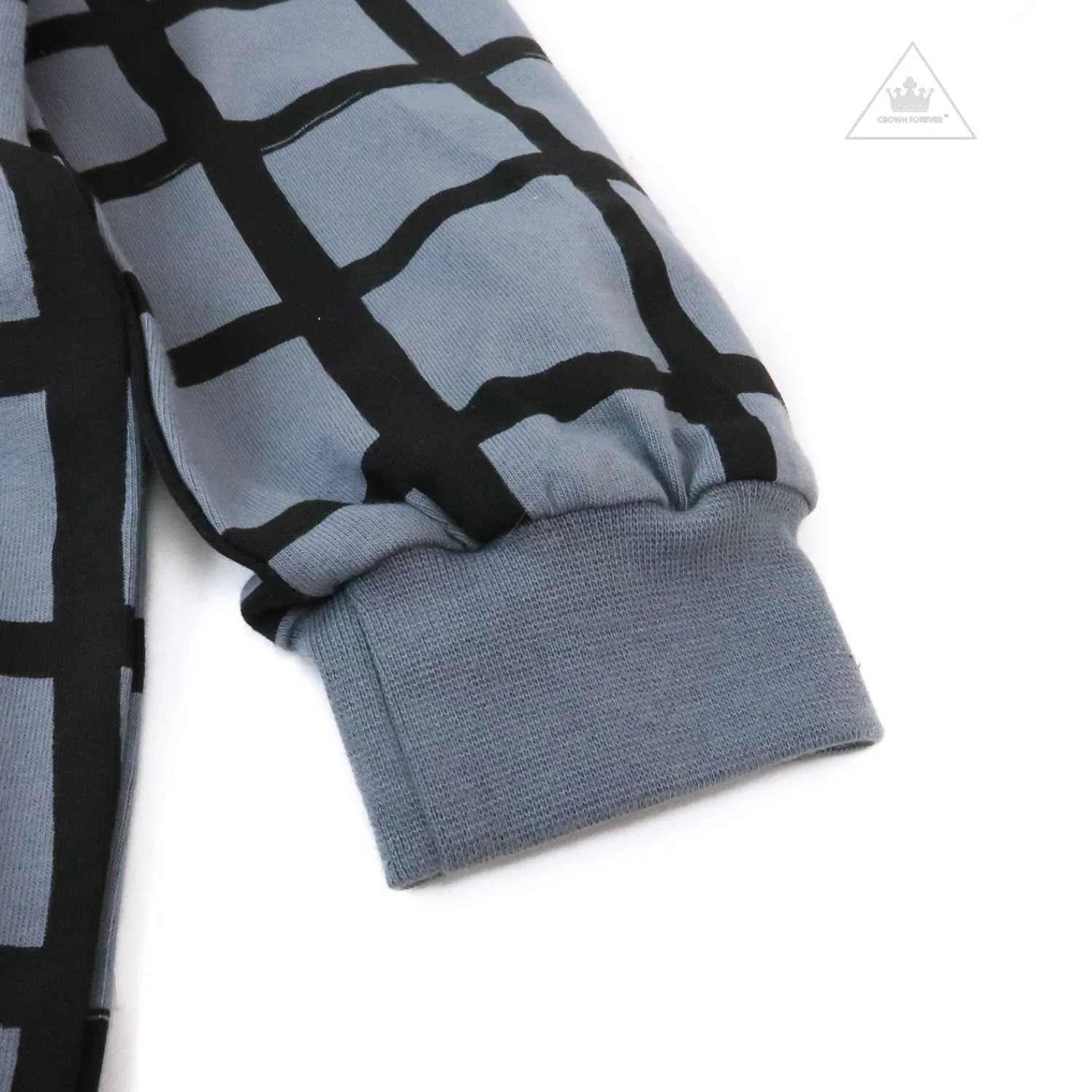 Beau Loves Overalls & Jumpsuits> Oversized Raglan Dress, Charcoal, Grid Aop