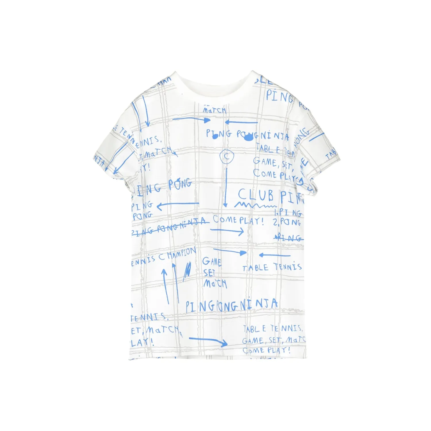 Beau Loves T Shirts> Short Sleeve T-Shirt, Ecru, Game Plan Aop