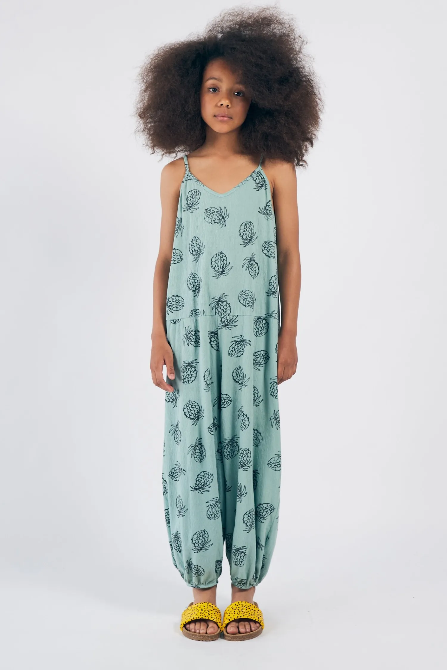 Bobo Choses Sweatshirts> All Over Pineapple Jersey Overall