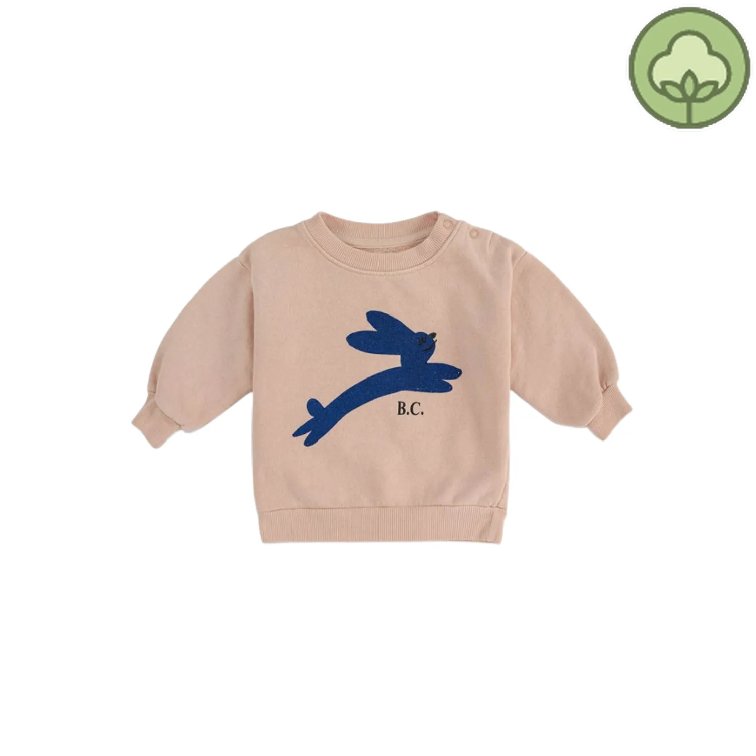 Bobo Choses Sweatshirts> Baby Jumping Hare Sweatshirt