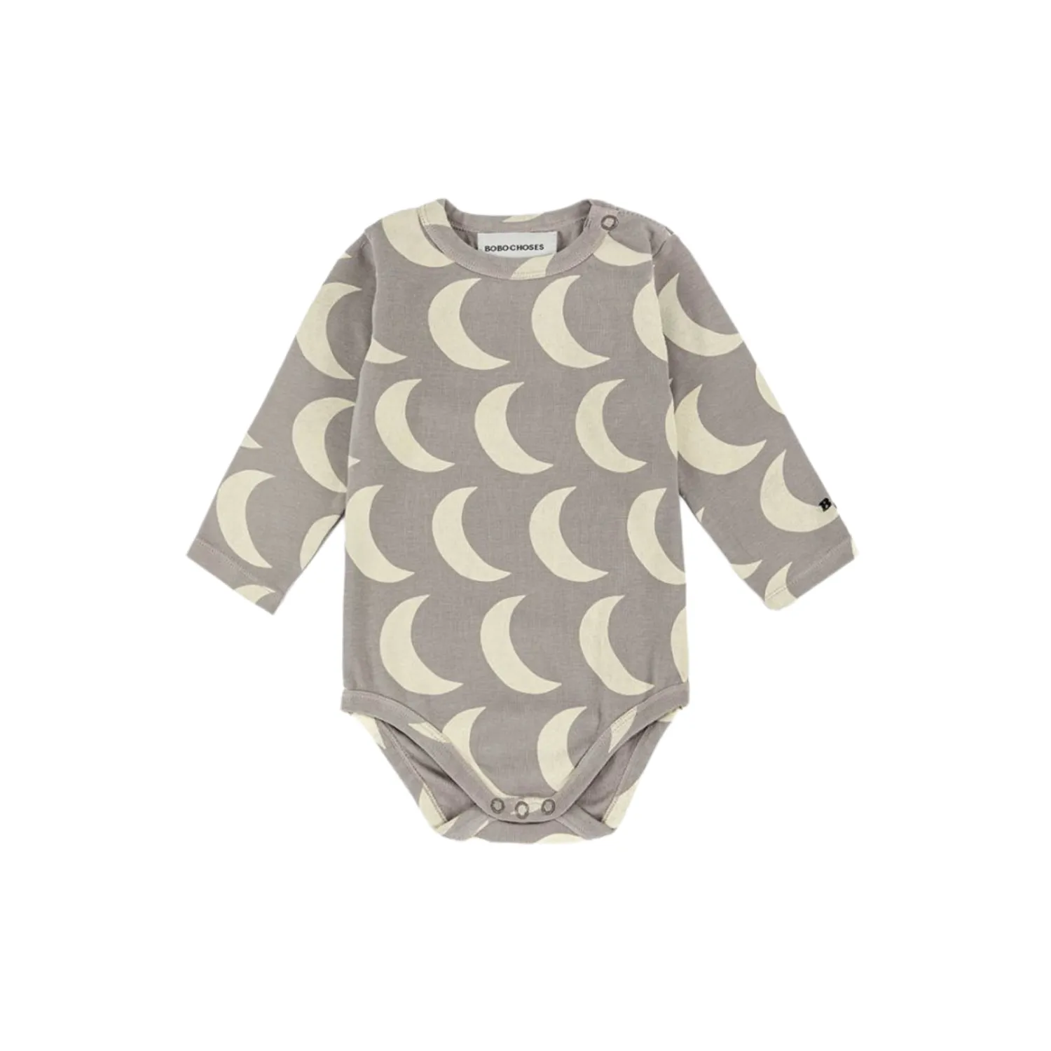 Bobo Choses Onesies> Baby Moon All Over Long Sleeve Body