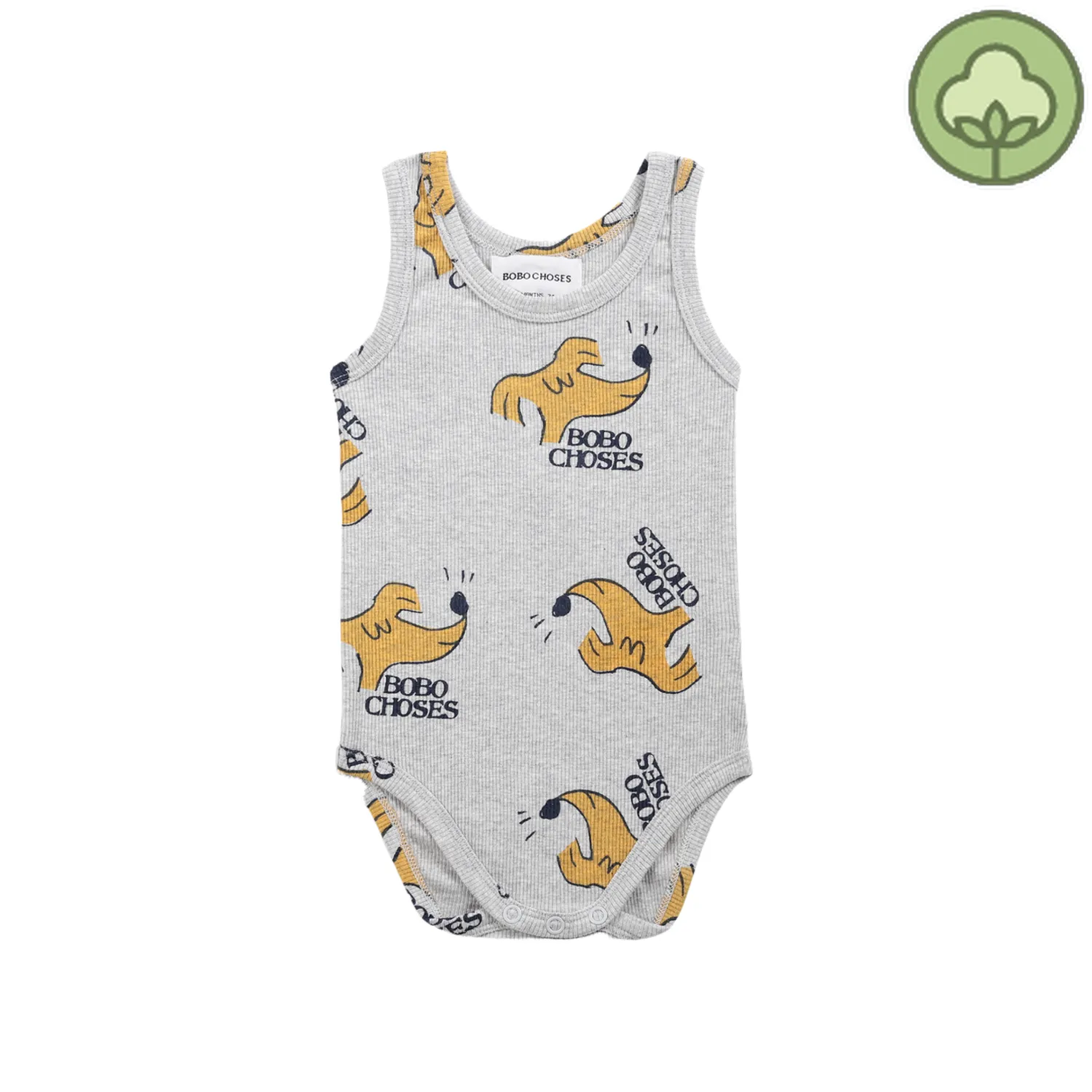Bobo Choses Onesies> Baby Sniffy Dog All Over Sleeveless Body