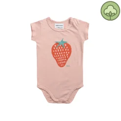 Bobo Choses Onesies> Baby Strawberry Short Sleeve Body