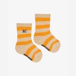 Bobo Choses Socks> Baby Yellow Stripes Long Socks