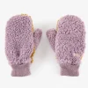 Bobo Choses Face Masks> Color Block Sheepskin Lavender Gloves