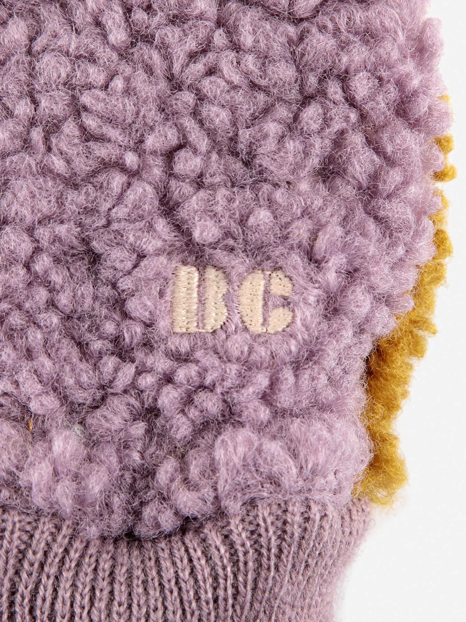 Bobo Choses Face Masks> Color Block Sheepskin Lavender Gloves