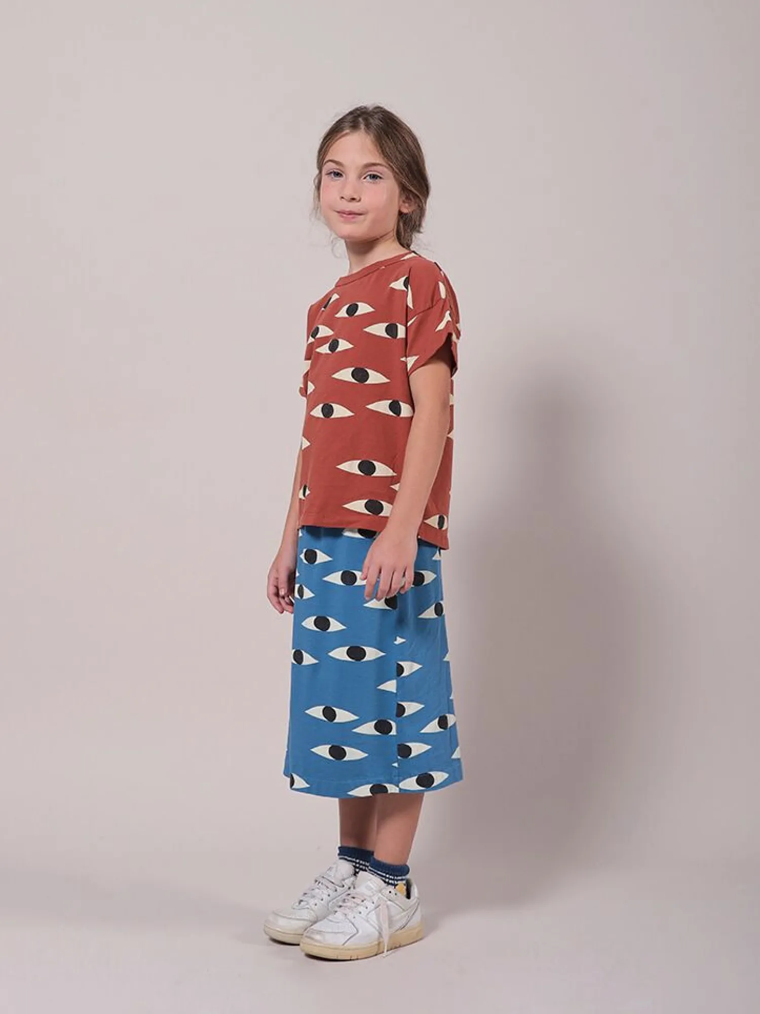 Bobo Choses Dresses> Eyes All Over Jersey Midi Skirt