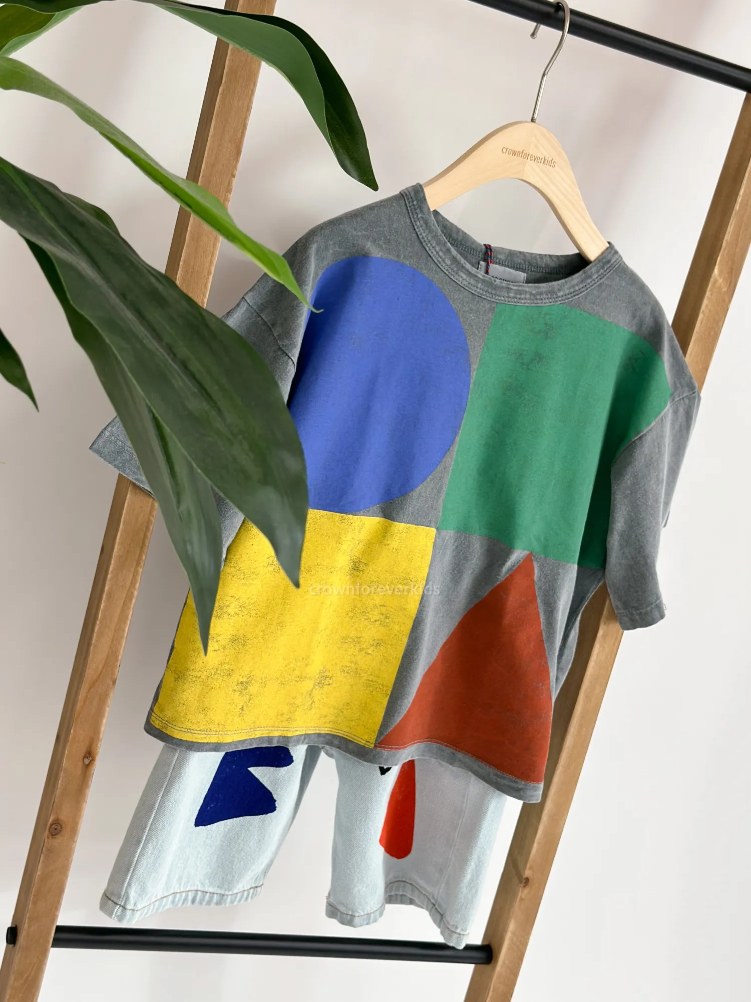 Bobo Choses Long Sleeve T Shirts> Geometric Color Block T-Shirt