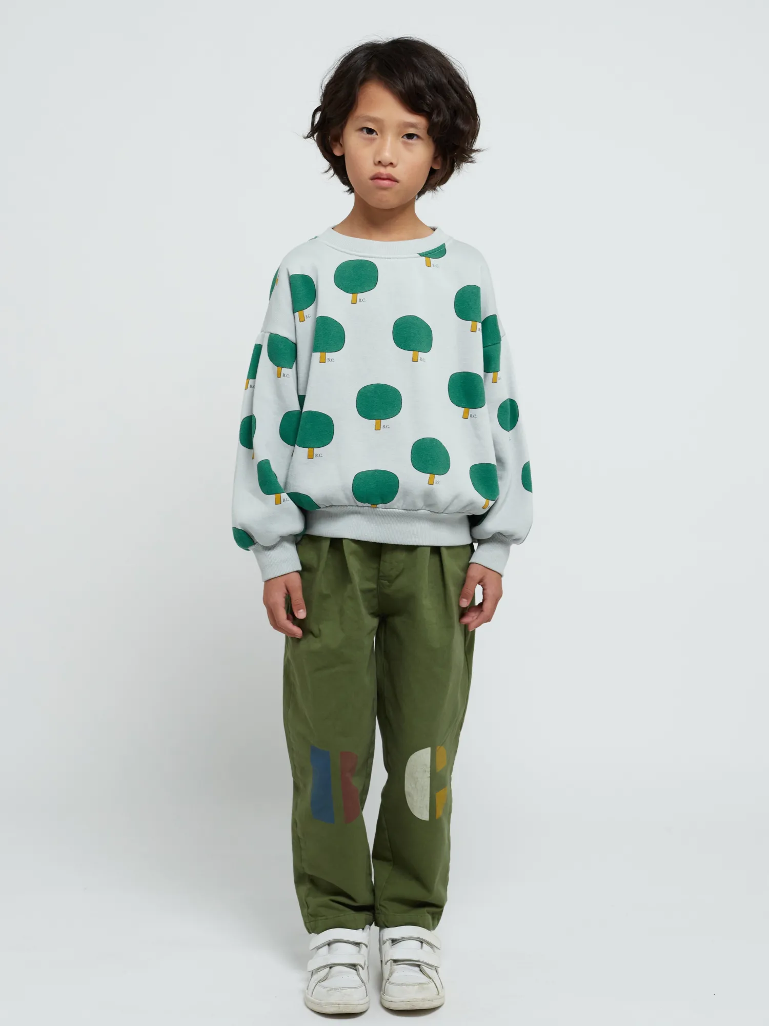 Bobo Choses Sweatshirts> Green Tree All Over Sweatshirt