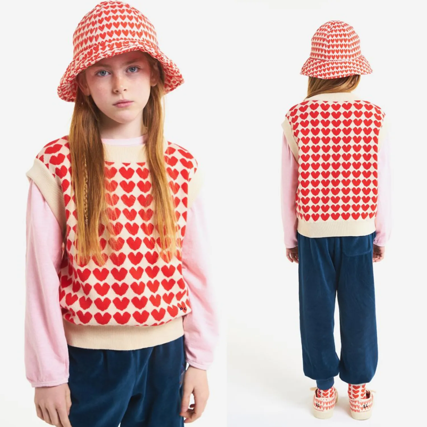 Bobo Choses Face Masks> Hearts Jacquard Jumper