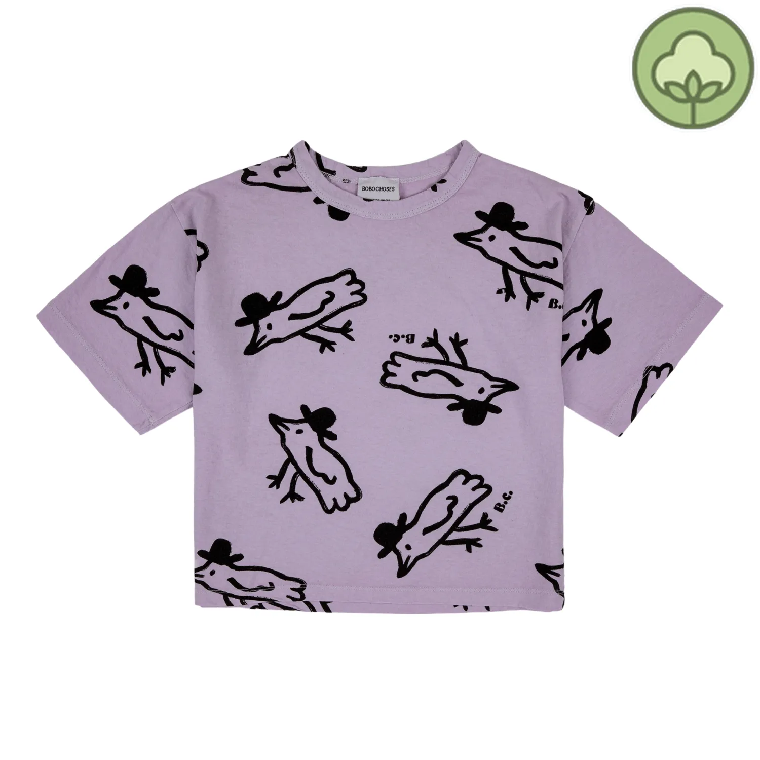 Bobo Choses Long Sleeve T Shirts> Mr Birdie All Over Short Sleeve T Shirt