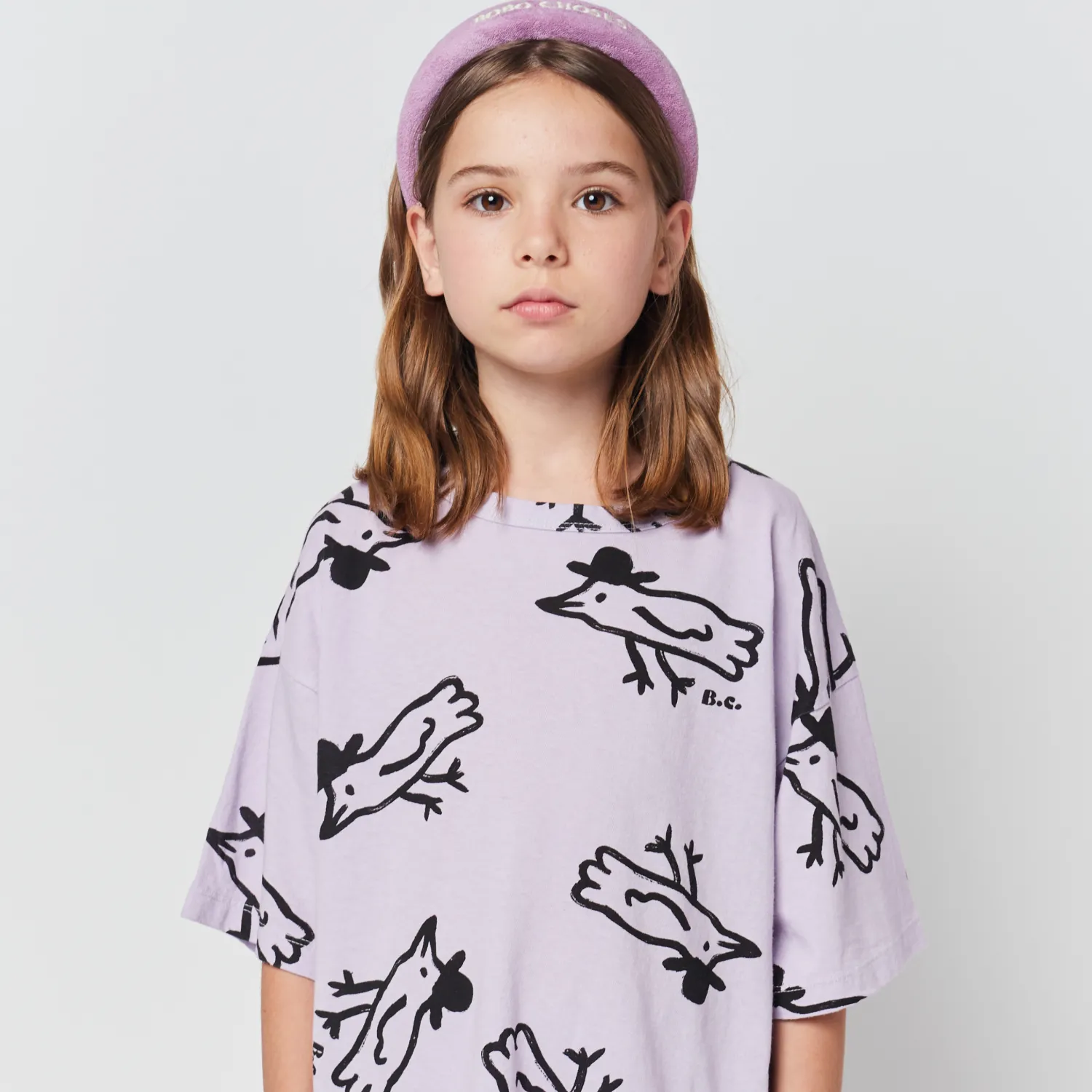 Bobo Choses Long Sleeve T Shirts> Mr Birdie All Over Short Sleeve T Shirt