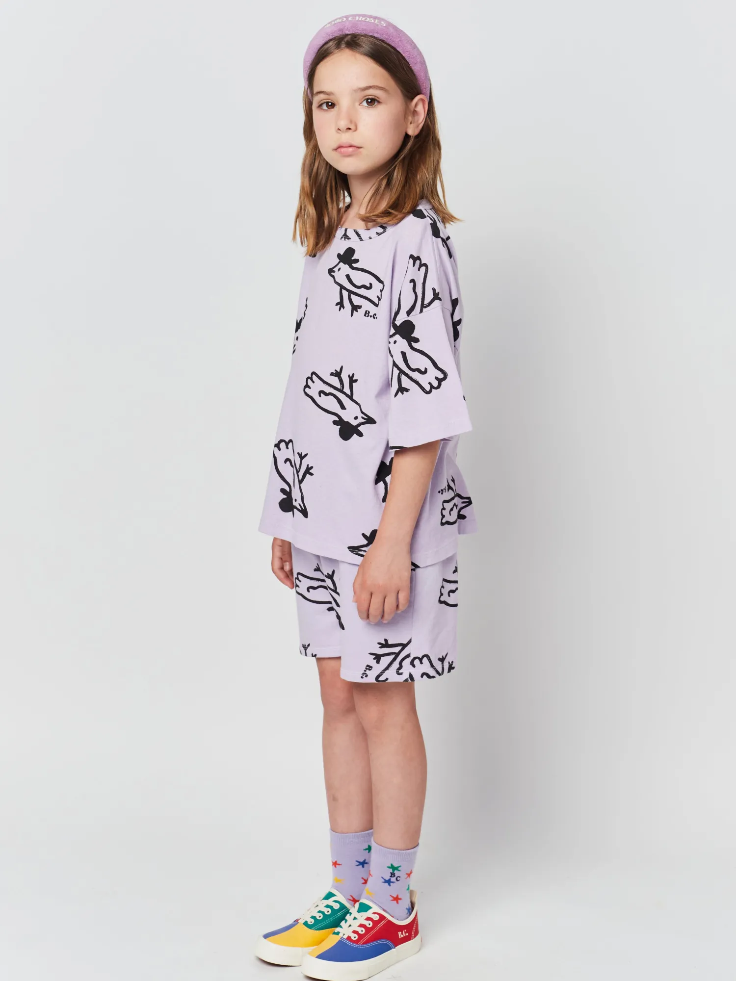 Bobo Choses Long Sleeve T Shirts> Mr Birdie All Over Short Sleeve T Shirt