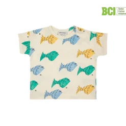 Bobo Choses T Shirts> Multicolor Fish All Over T Shirt