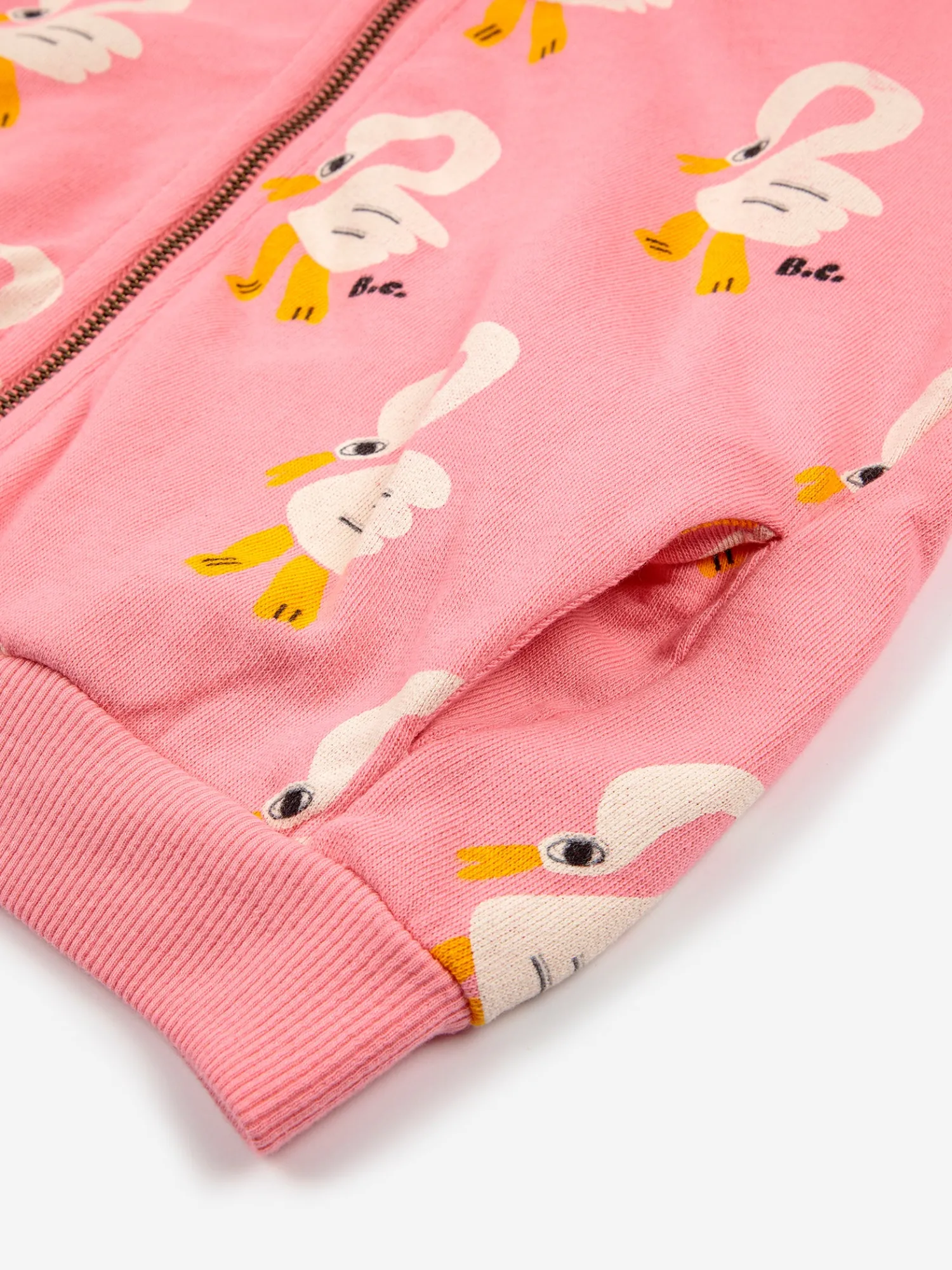 Bobo Choses Long Sleeve T Shirts> Pelican All Over Zipped Sweatshirt