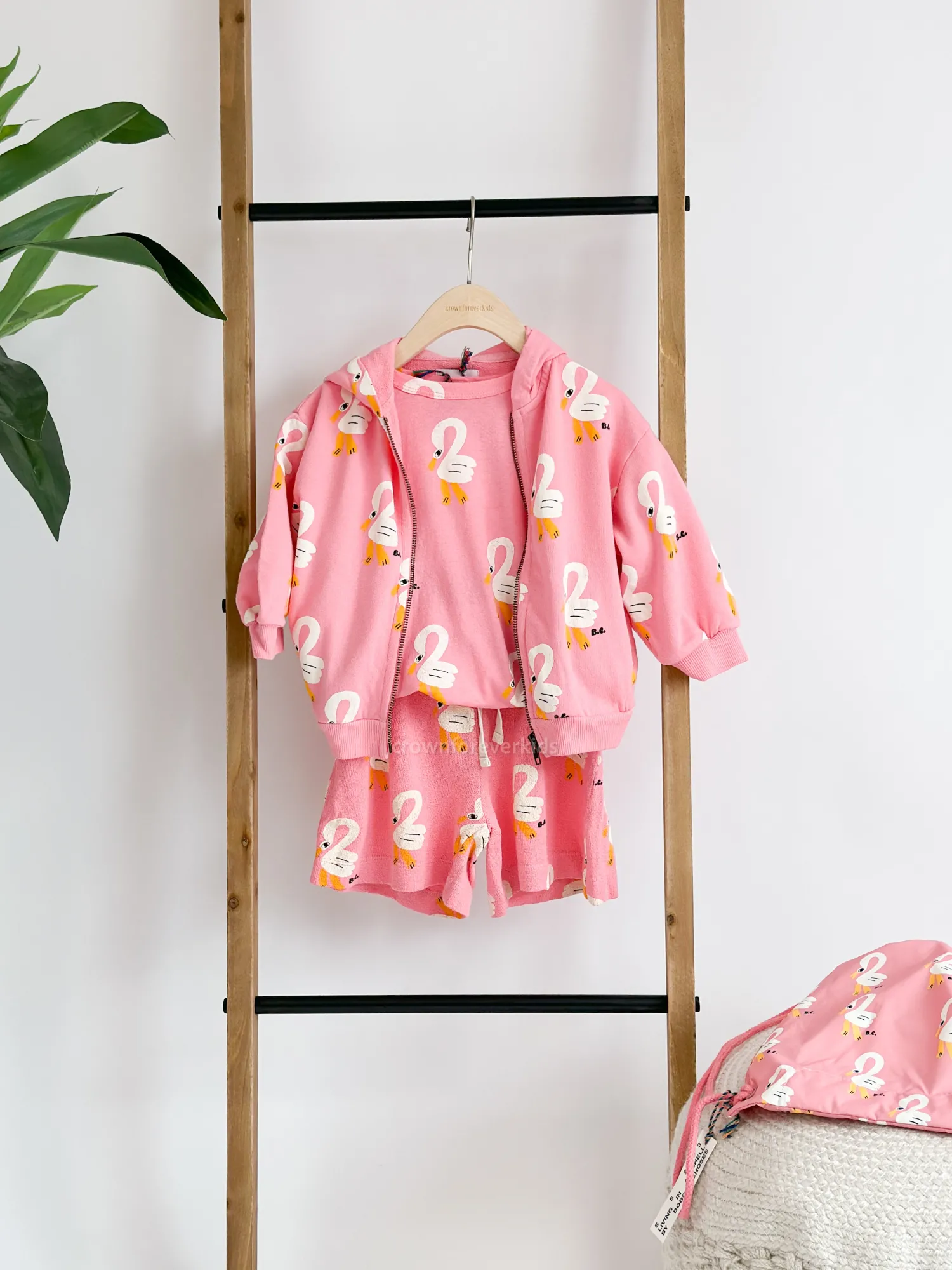 Bobo Choses Long Sleeve T Shirts> Pelican All Over Zipped Sweatshirt