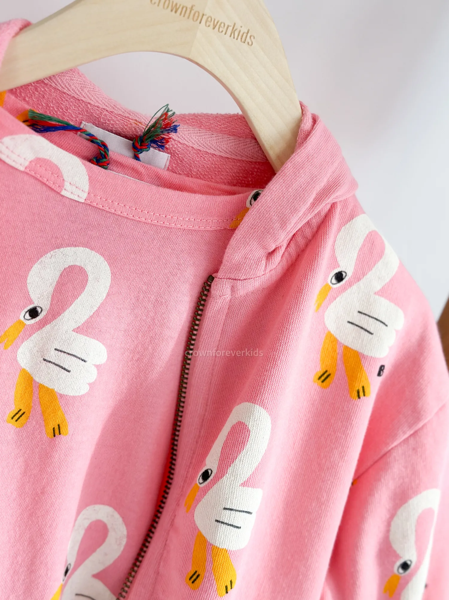 Bobo Choses Long Sleeve T Shirts> Pelican All Over Zipped Sweatshirt