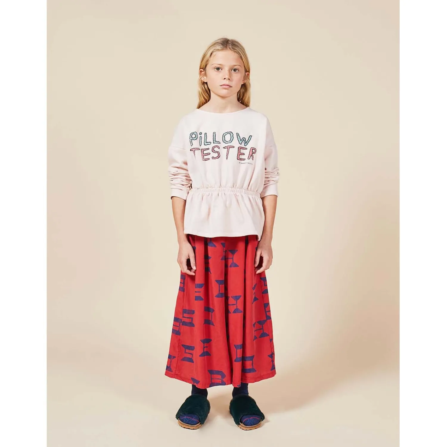Bobo Choses Hoodies> Pillow Tester Girl Sweatshirt