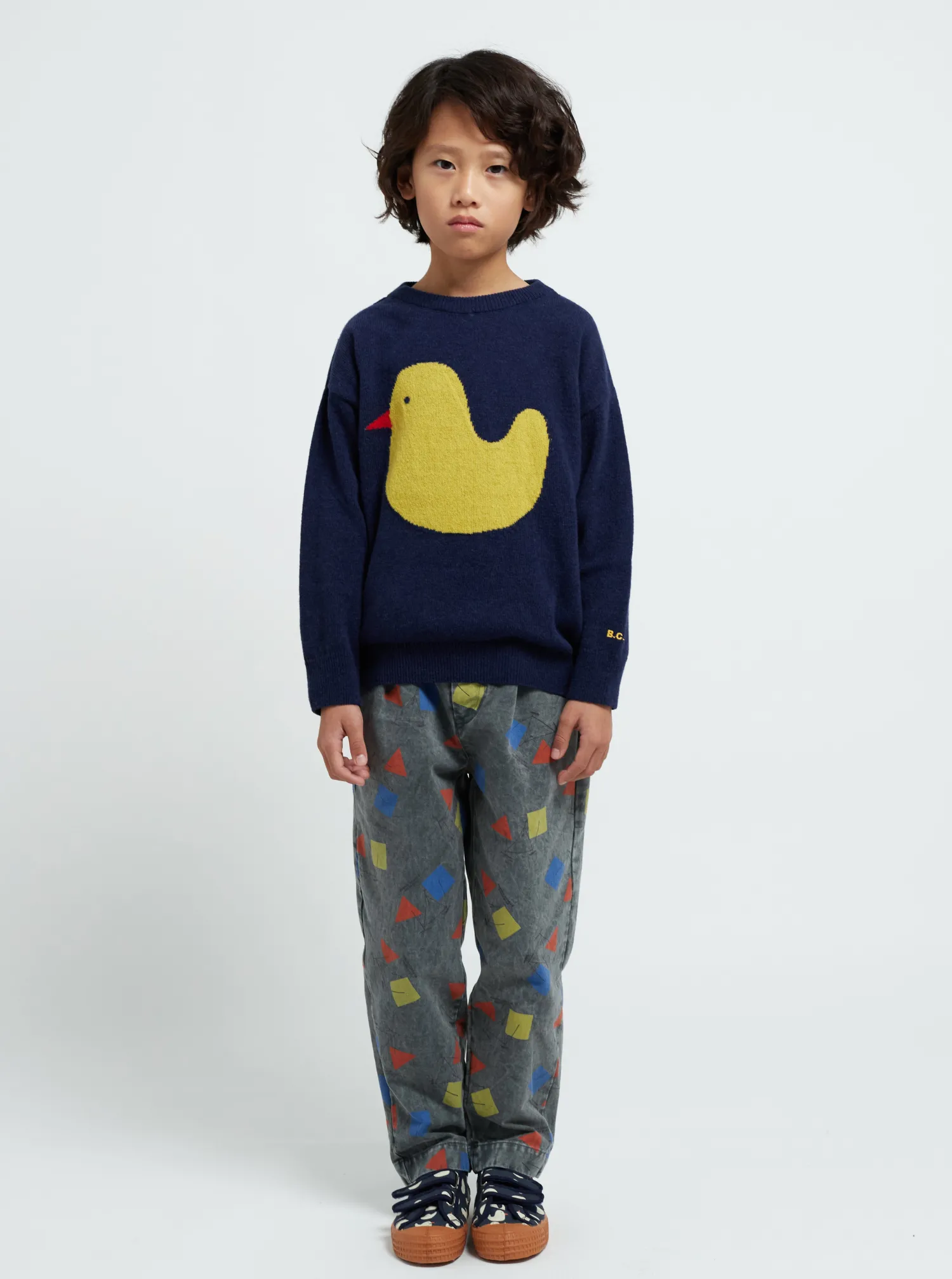 Bobo Choses Face Masks> Rubber Duck Intarsia Jumper