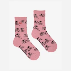 Bobo Choses Face Masks> Smiling Cat All Over Long Socks