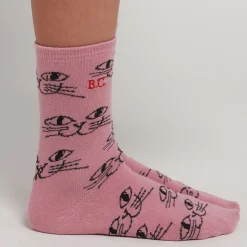 Bobo Choses Face Masks> Smiling Cat All Over Long Socks