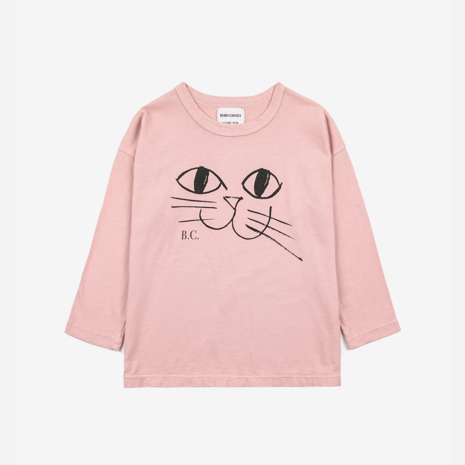 Bobo Choses Long Sleeve T Shirts> Smiling Cat Long Sleeve T Shirt
