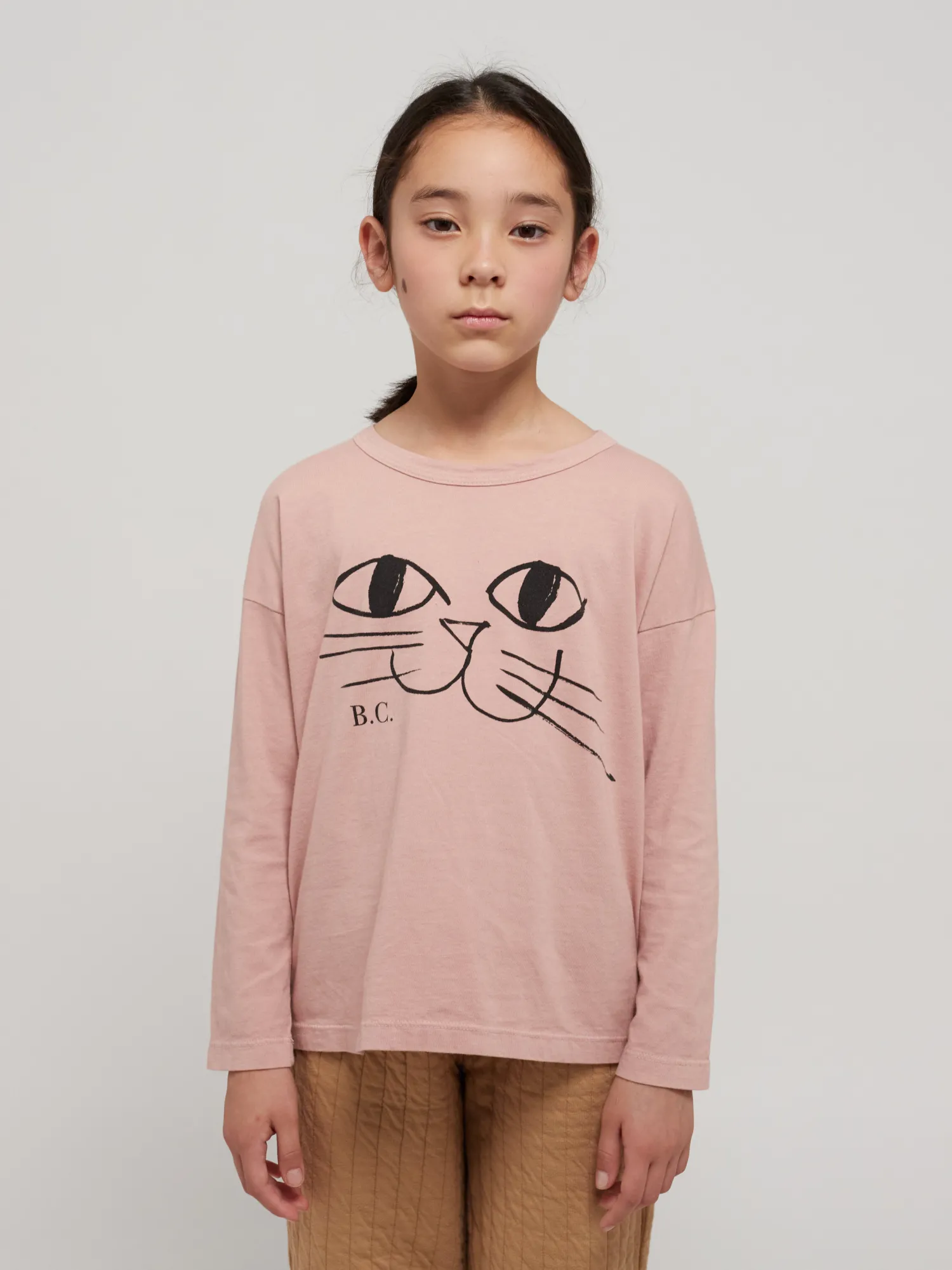 Bobo Choses Long Sleeve T Shirts> Smiling Cat Long Sleeve T Shirt