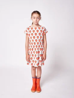 Bobo Choses Overalls & Jumpsuits> Strawberry All Over Short Sleeve Dress