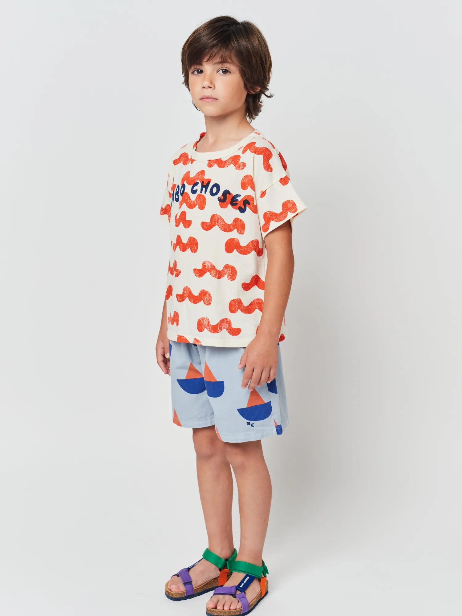Bobo Choses Long Sleeve T Shirts> Waves All Over T Shirt