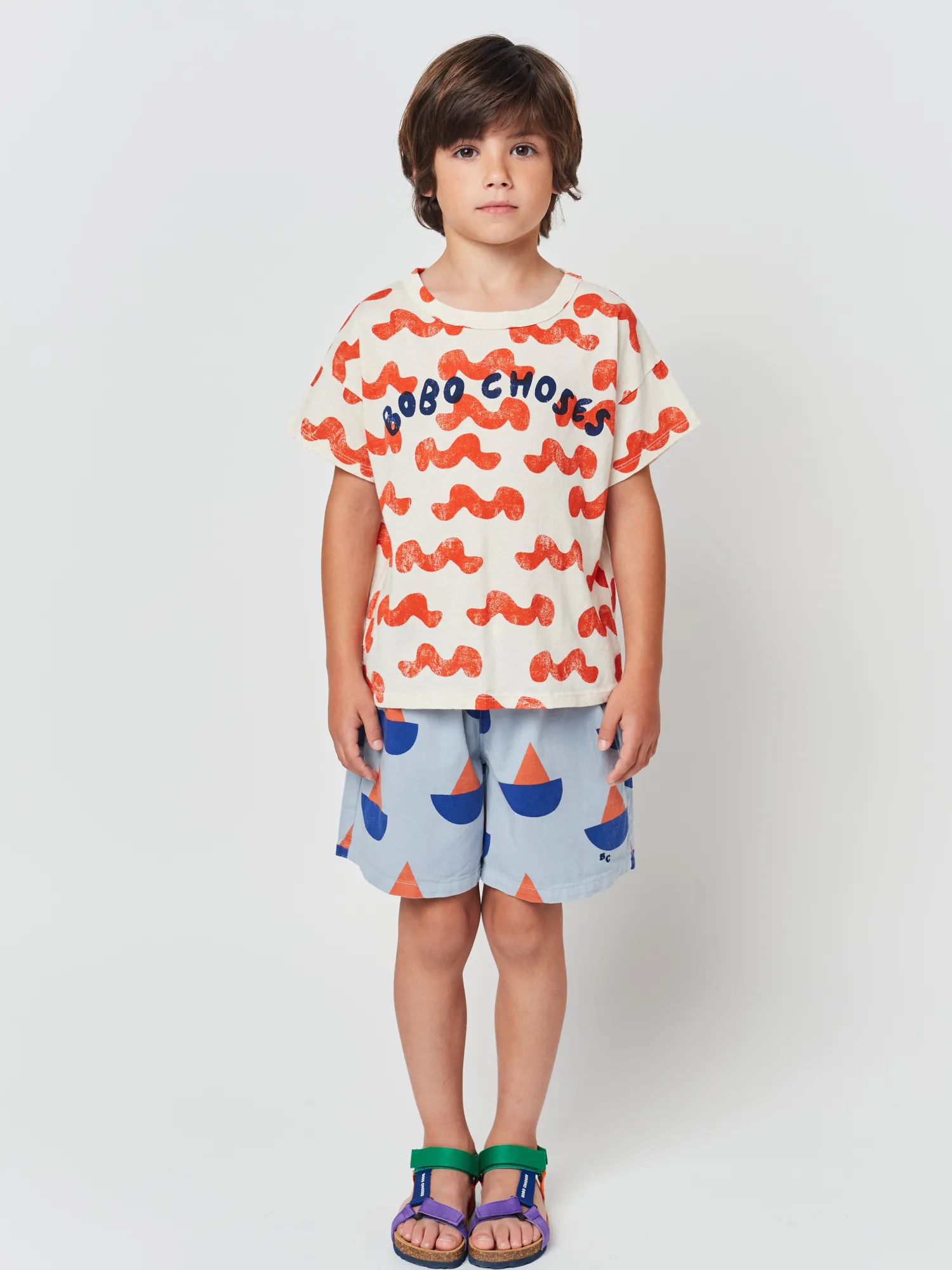Bobo Choses Long Sleeve T Shirts> Waves All Over T Shirt