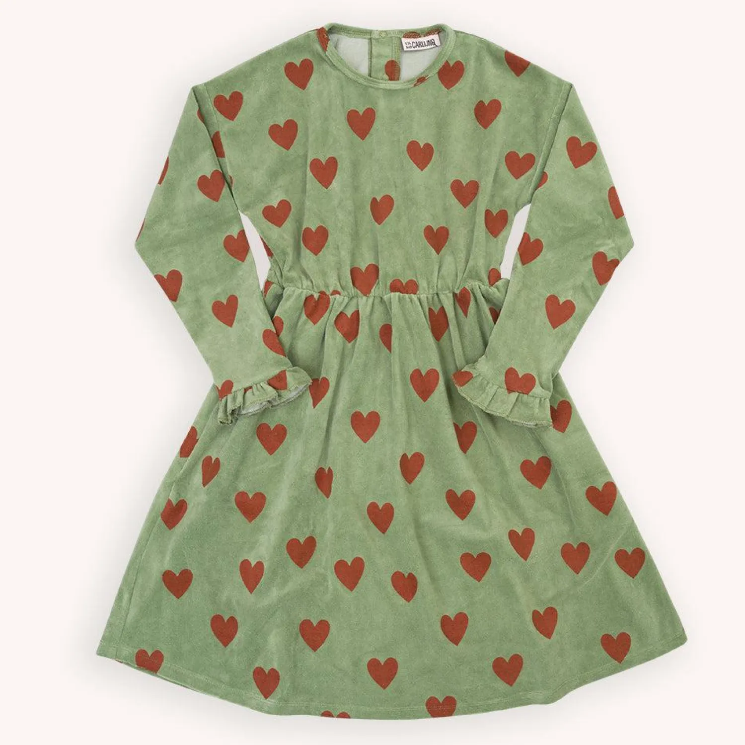 CARLIJNQ Overalls & Jumpsuits> Hearts - Oversized Velvet Skater Dress With Ruffles