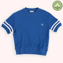CARLIJNQ T Shirts> Marbles - Sweater Short Sleeve Wt Embroidery & Taping
