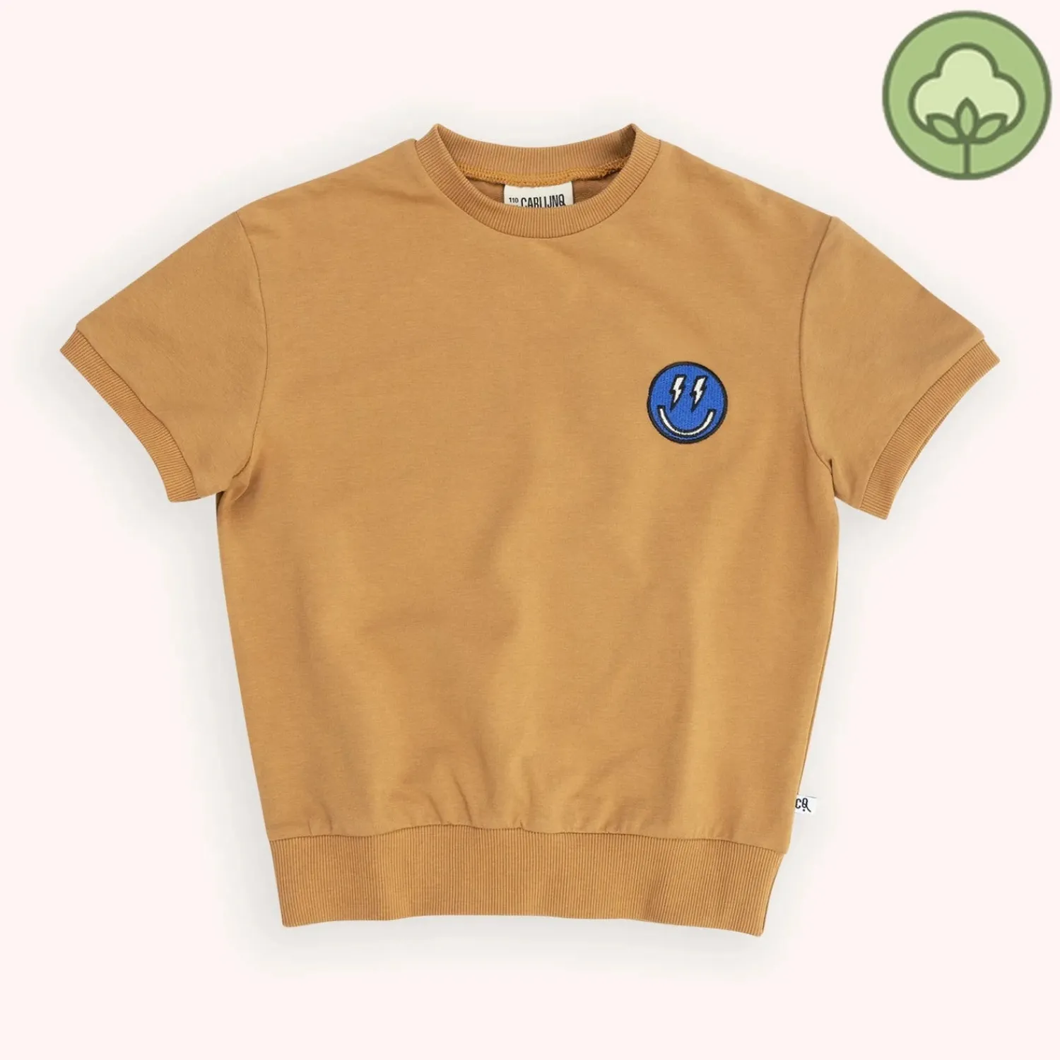 CARLIJNQ T Shirts> Smilies - Sweater Short Sleeve Wt Embroidery
