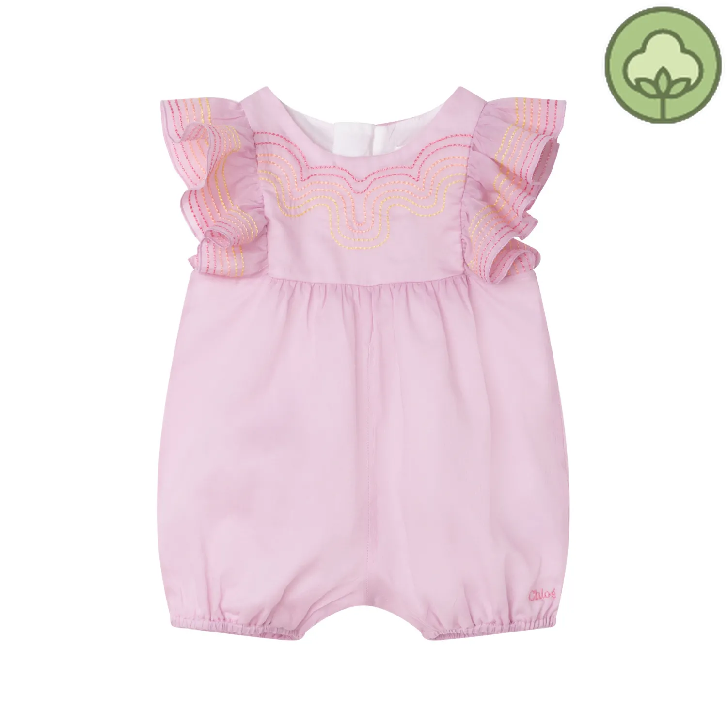 Chloé Kids Onesies>Chloe Kids Baby Girl Lilac Onesie Pink