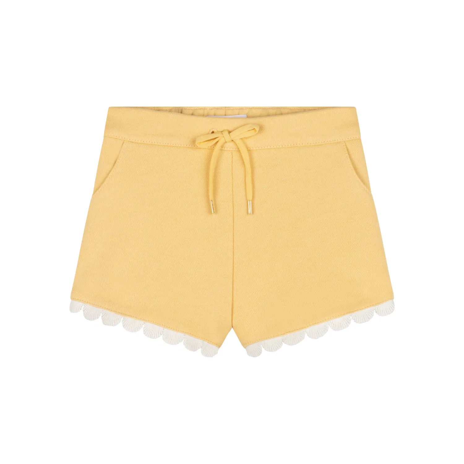 Chloé Kids Shorts>Chloe Kids Baby Straw Yellow Short