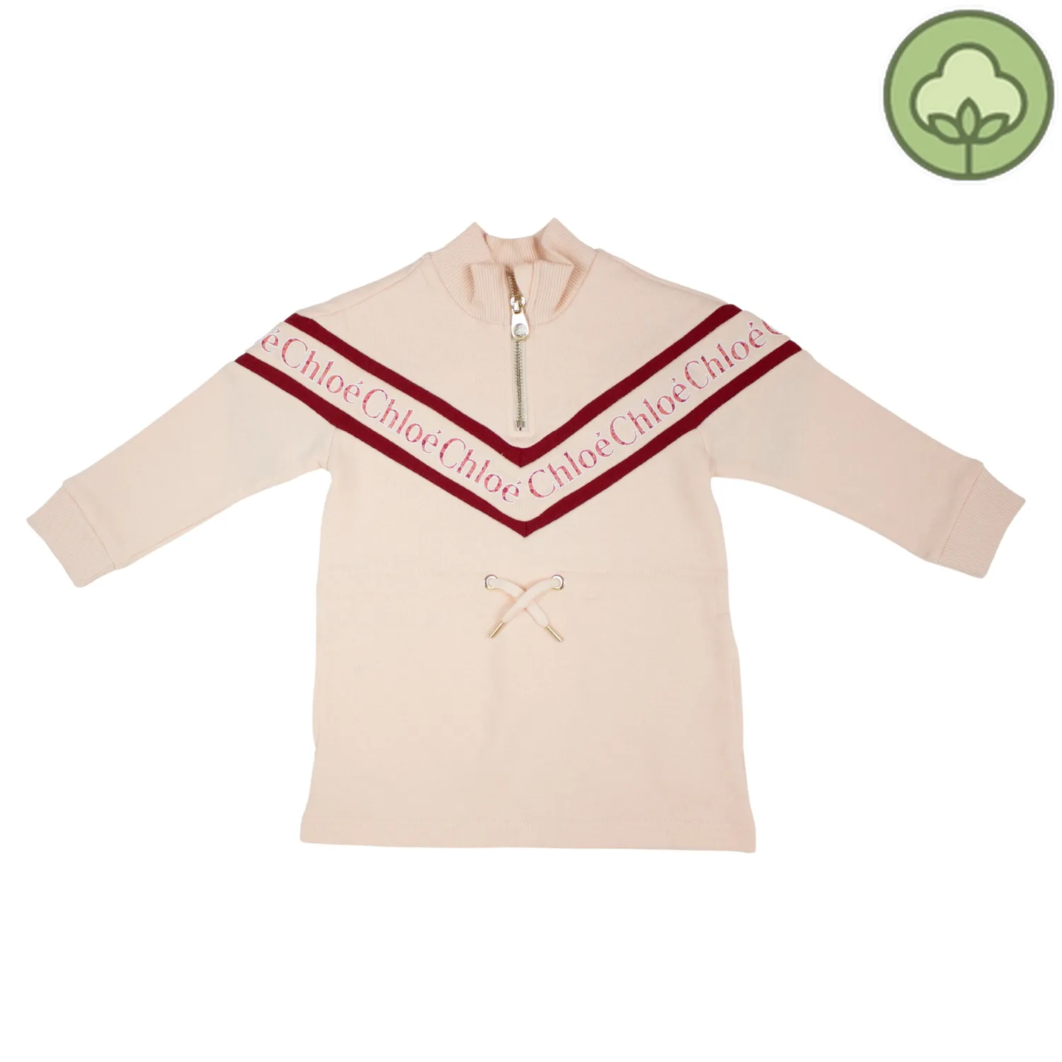 Chloé Kids Overalls & Jumpsuits>Chloe Kids Girls Pink Logo Sweatshirt Dress