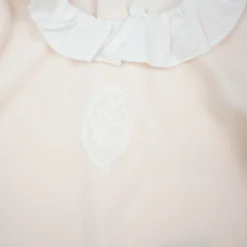 Chloé Kids Onesies>Chloe Kids Long Sleeve Percalec Collar Baby Footie