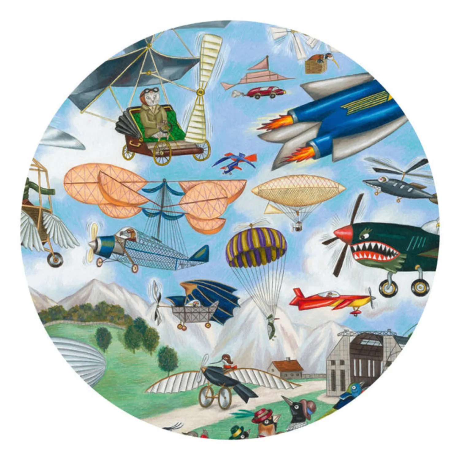 Djeco Face Masks> Observation Aero Club Puzzle 200Pcs