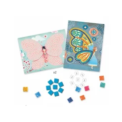 Djeco Face Masks> Sticker Mosaic Craft Kit: Butterflies