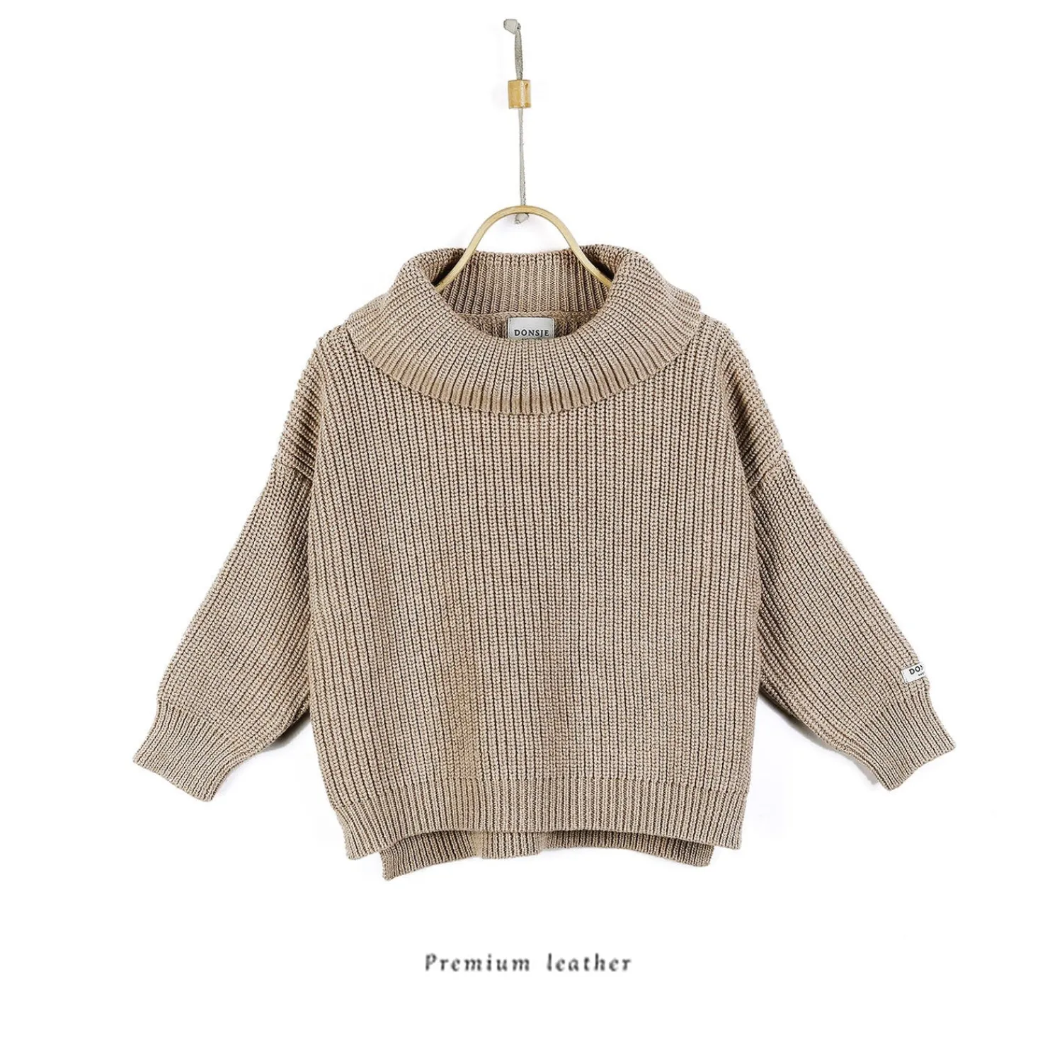 Donsje Hoodies> Yara Sweater Light Mocha Melange