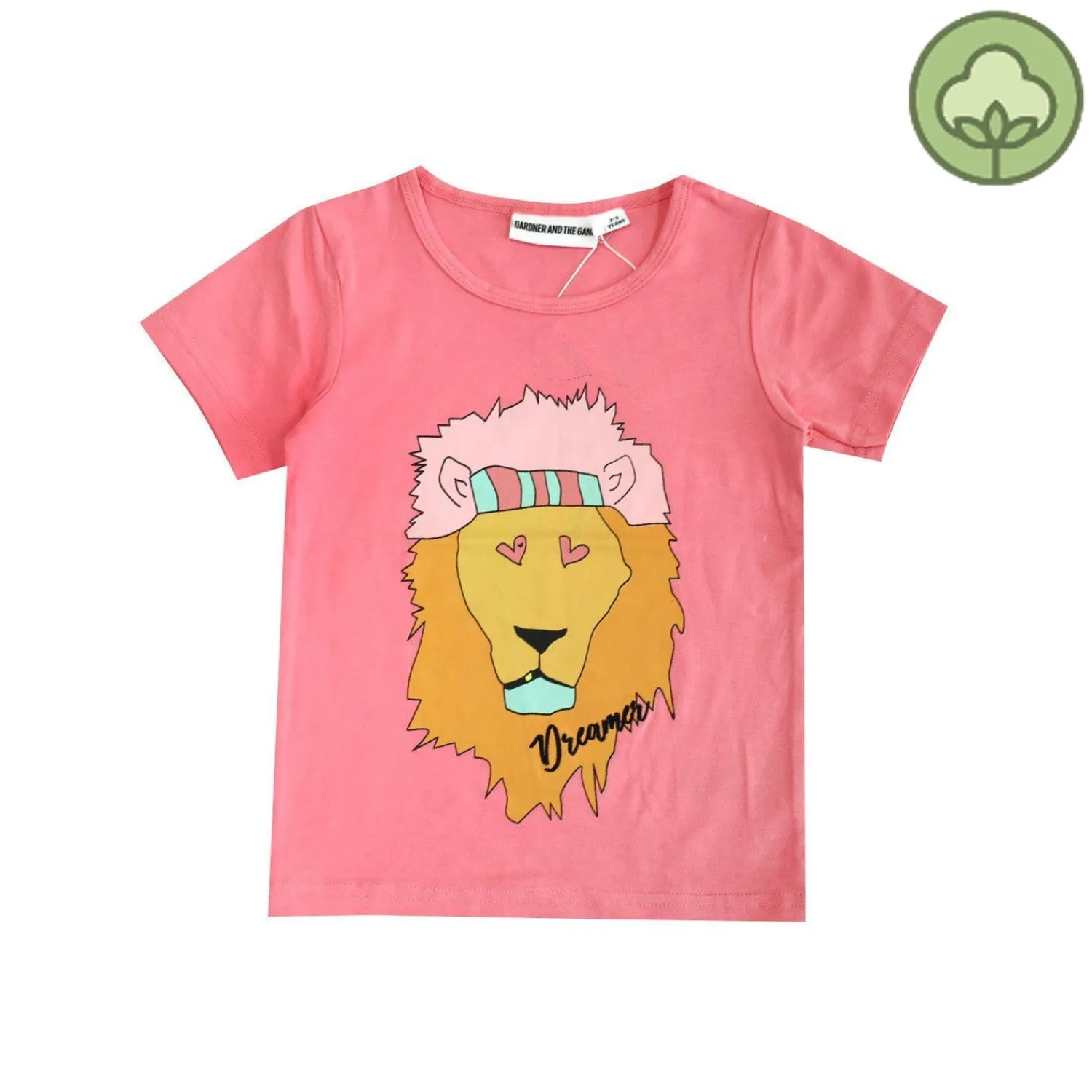 Gardner and the Gang T Shirts> Lion Dreamer T-Shirt Pink