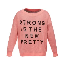 Gardner and the Gang Face Masks> Strong Is The New Pretty Knitted Jumper Pink
