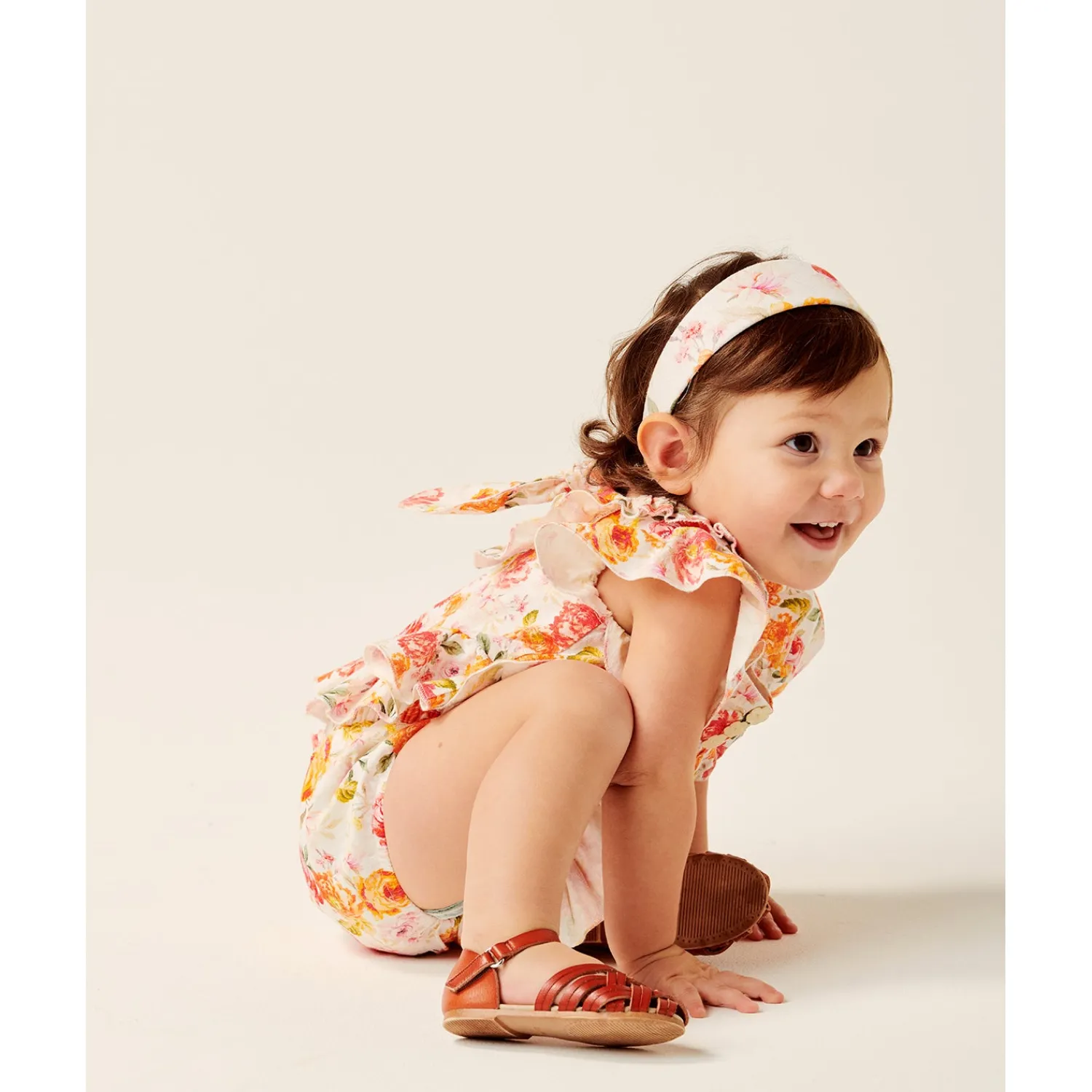 Lil Lemons By For Love And Lemons Overalls & Jumpsuits>Lil Lemons Peony Baby Dress Coral