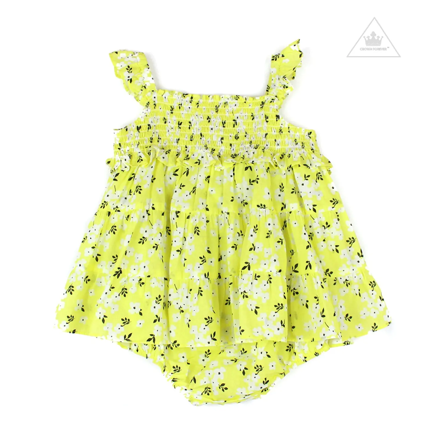 Lil Lemons By For Love And Lemons Overalls & Jumpsuits>Lil Lemons Sunshine Smocked Dress Yellow