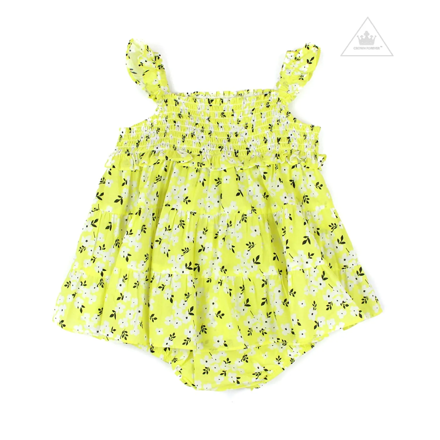 Lil Lemons By For Love And Lemons Overalls & Jumpsuits>Lil Lemons Sunshine Smocked Dress Yellow