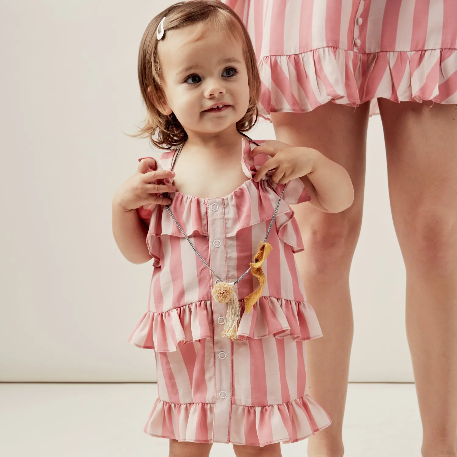 Lil Lemons By For Love And Lemons Overalls & Jumpsuits>Lil Lemons Sunshine Tiered Dress Watermelon