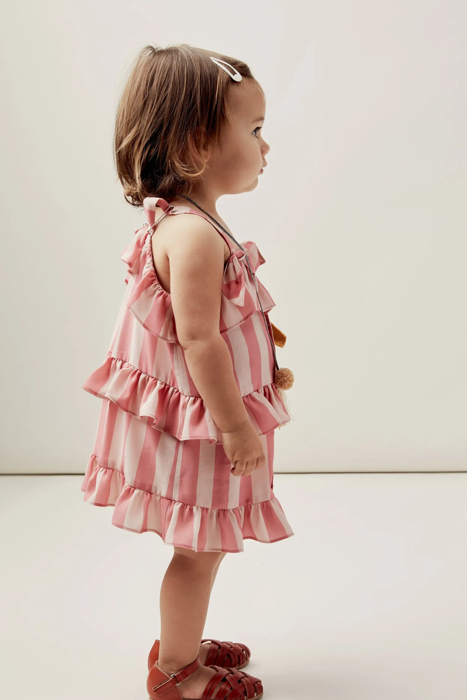 Lil Lemons By For Love And Lemons Overalls & Jumpsuits>Lil Lemons Sunshine Tiered Dress Watermelon