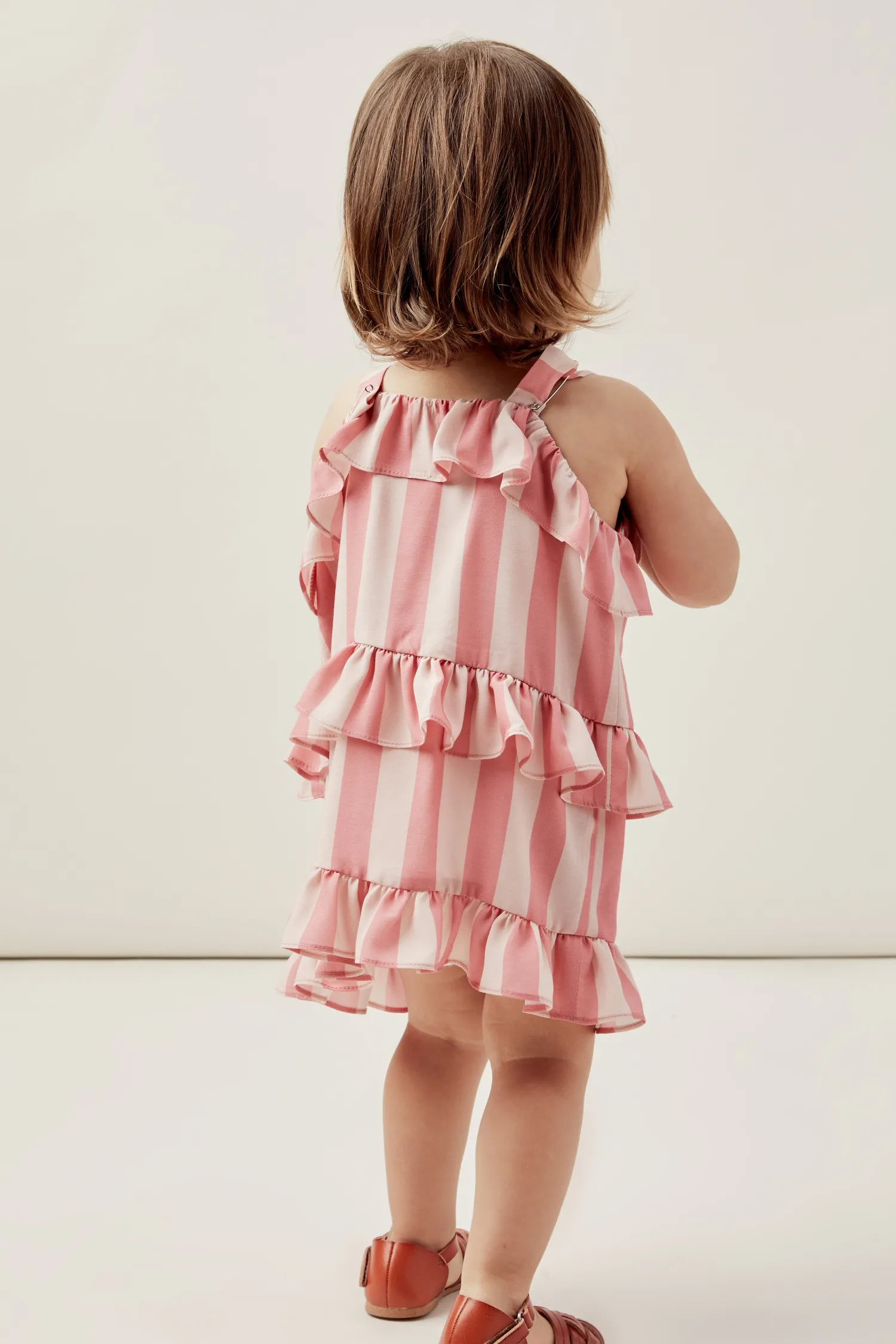 Lil Lemons By For Love And Lemons Overalls & Jumpsuits>Lil Lemons Sunshine Tiered Dress Watermelon